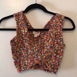 LA Hearts Floral Crop Top